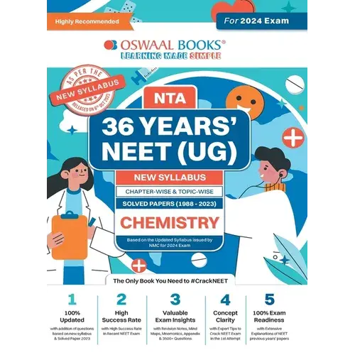 Oswaal Neet (Ug) 36 Years Chapter-Wise Topic-Wise Solved Papers Chemistry For 2024 Exams ( New Edition) - Paperback 1