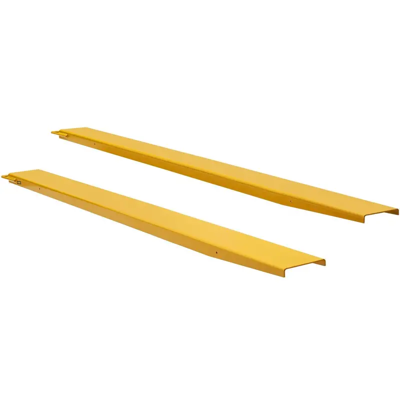 Pallet Fork Extensions, 96" Length 6.5" Width, Heavy Duty Carbon Steel Fork Extensions For Forklifts, 1 Pair Forklift Extensions, Industrial Forklift Fork Attachments For Forklift Truck, Yellow 1