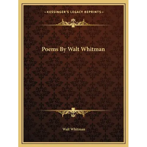 Poems By Walt Whitman - Paperback 1