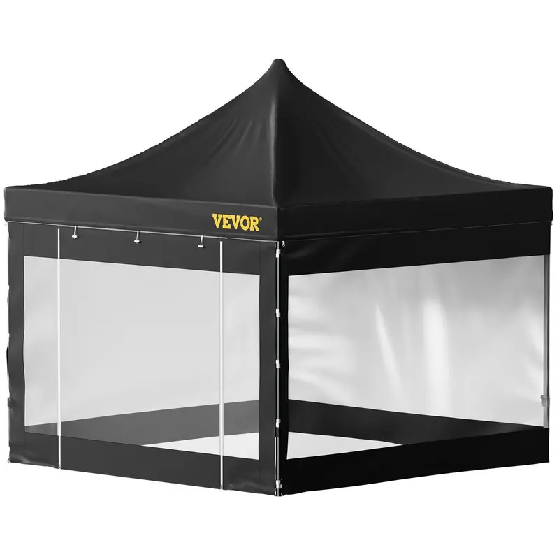Pop Up Canopy Tent, 10 X 10 Ft, Outdoor Patio Gazebo Tent With Removable Sidewalls And Wheeled Bag, Uv Resistant Waterproof Instant Gazebo Shelter For Party, Garden, Backyard, Black 1