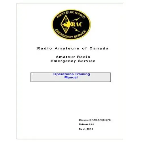Radio Amateurs Of Canada Amateur Radio Emergency Service Operations Training Manual - Paperback 1