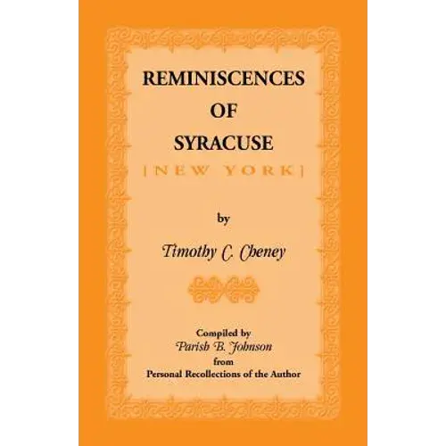 Reminiscences Of Syracuse - Paperback 1