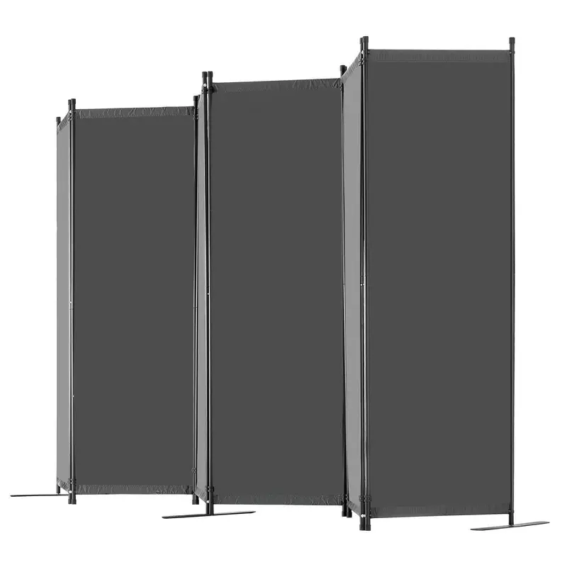 Room Divider, 6 Panel Room Divider, Folding Privacy Screen And Portable Partition Divider For Room Separation, Freestanding Room Partitions For Office, Bedroom, Living Room, Grey 1