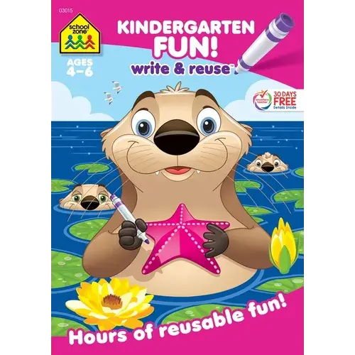 School Zone Kindergarten Fun! Write & Reuse Workbook - Paperback 1