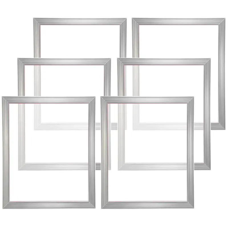 Screen Printing Kit, 6 Pieces Aluminum Silk Screen Printing Frames, 20X24inch Silk Screen Printing Frame With 110 Count Mesh, High Tension Nylon Mesh And Sealing Tape For T-Shirts Diy Printing 1