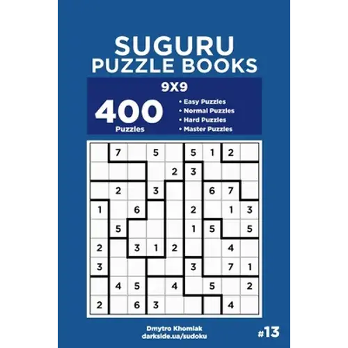 Suguru Puzzle Books - 400 Easy To Master Puzzles 9X9 (Volume 13) - Paperback 1