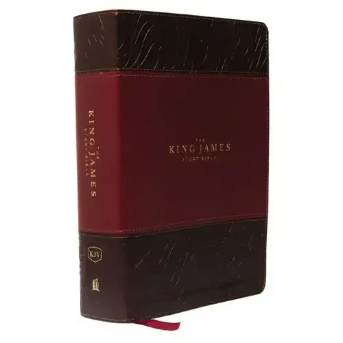 The King James Study Bible, Imitation Leather, Burgundy, Full-Color Edition - Imitation Leather 1