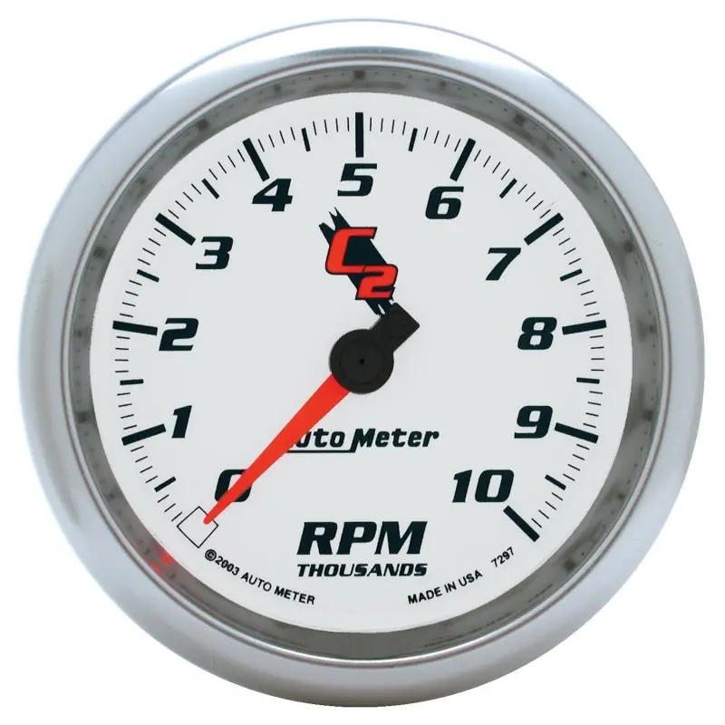 Autometer C2 Series 3.375-Inch In-Dash Tachometer – 0–10,000 Rpm 1