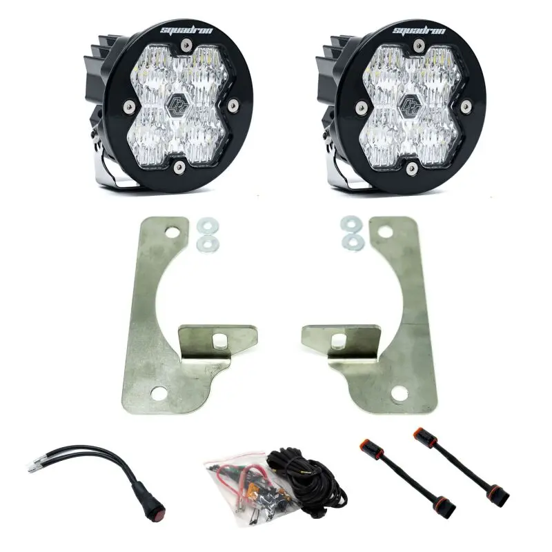 Baja Designs Squadron-R Sport 2.0 Fog Light Kit – Designed For 2018–2025 Jeep Jl/Jt & Gladiator Rubicon Bumpers (White Clear Lens) 1