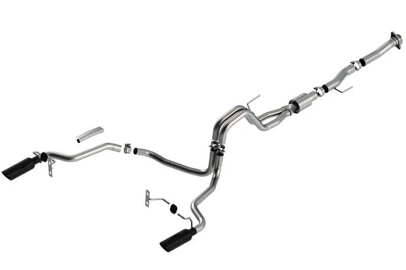 Borla Atak Cat-Back Exhaust System – Black Chrome Tips, For 2021 Ford F-150 5.0L, 2-Door Regular Cab Short Bed (Xl/Xlt) 1