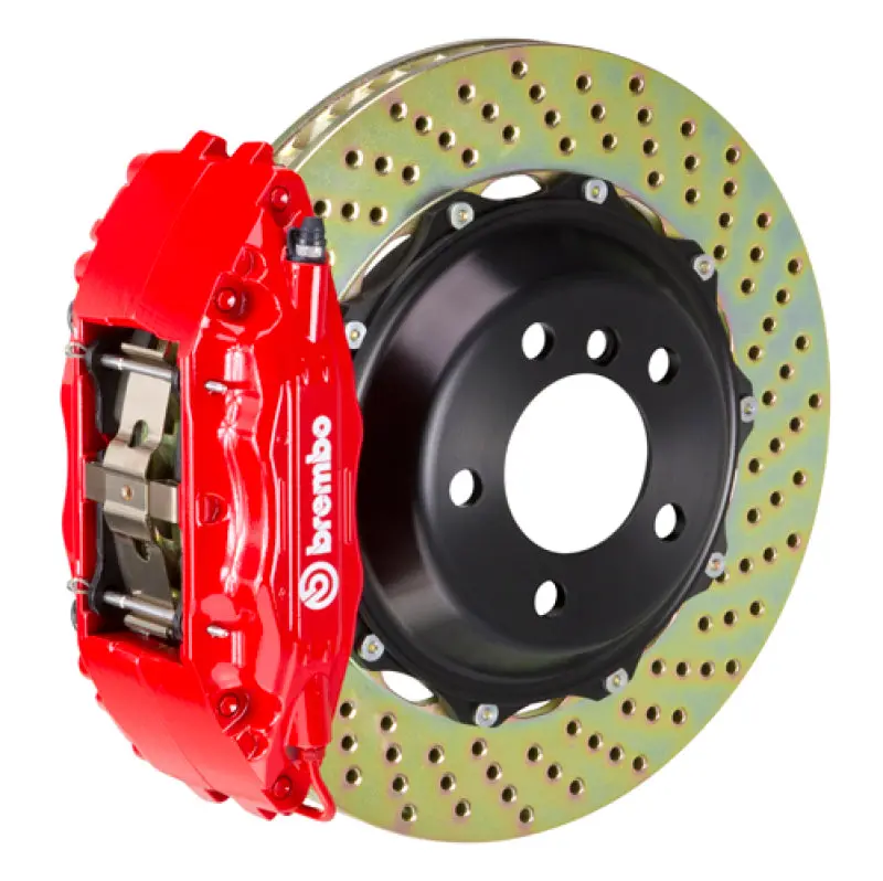 Brembo 02-07 Impreza/ Wrx (Gd/Gg) Front Gt Bbk 4 Piston Cast 2Pc 332X32 2Pc Rotor Drilled-Red 1