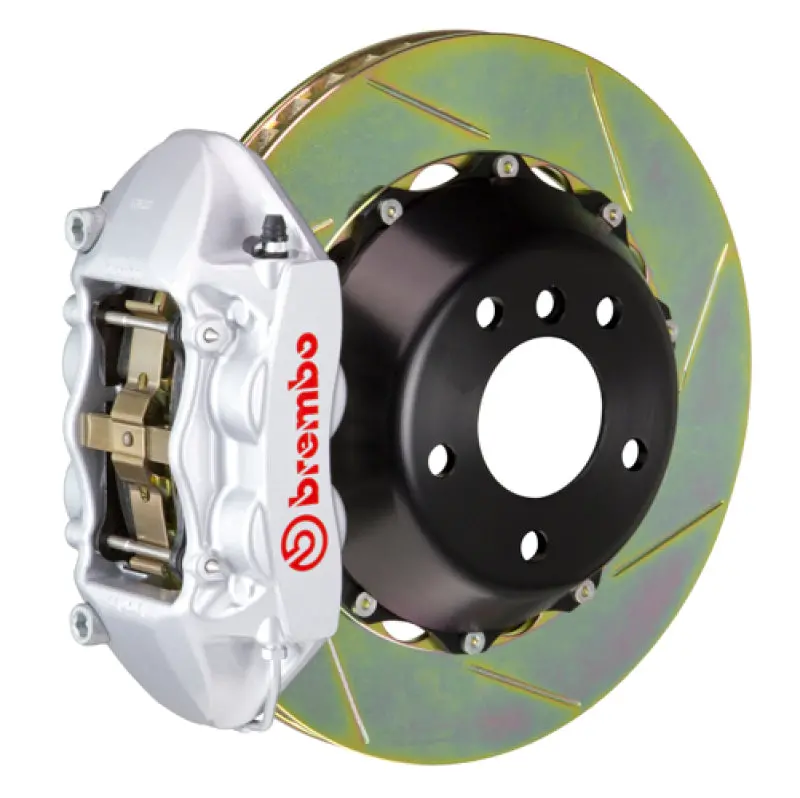 Brembo 10-12 Range Rover Rear Gt Bbk 4 Piston Cast 380X28 2Pc Rotor Slotted Type-1-Silver 1