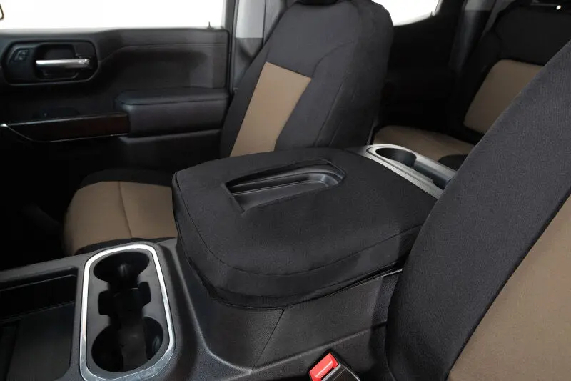 Covercraft Endura Precisionfit Tan/Black Seat Covers For 2016–2024 Chevrolet Malibu Second Row 1