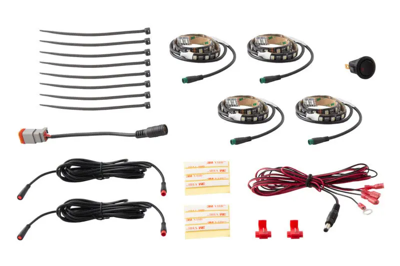 Diode Dynamics Rgbw Multicolor Footwell Led Strip Kit – 4-Piece Set 1