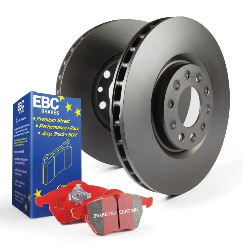 Ebc S12 Brake Kit – Redstuff High-Performance Pads Paired With Rk Drilled And Slotted Rotors 1
