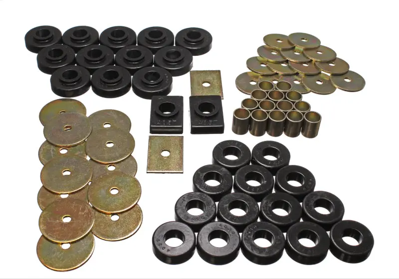 Energy Suspension Black Body Mount Kit For 1955–1957 Chevrolet Full-Size Cars (Bel Air, Impala, Caprice) 1