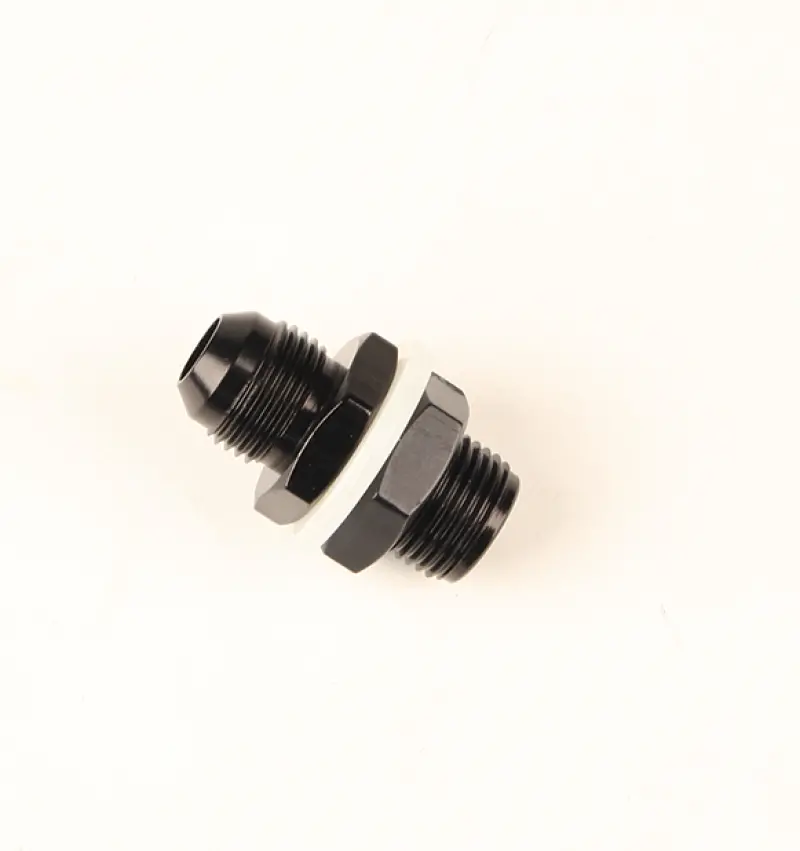 Fragola -6An Fuel Cell Bulkhead Fitting – Includes Washers & Nut, Matte Black Finish 1