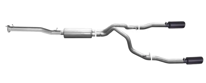 Gibson 15-18 Chevrolet Silverado 1500 Ls 5.3L 3In/2.25In Cat-Back Dual Split Exhaust - Black Elite 1