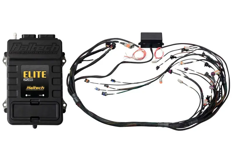 Haltech Elite 2500 Ecu Kit With Terminated Wiring Harness And Ev1-Compatible Injector Support 1