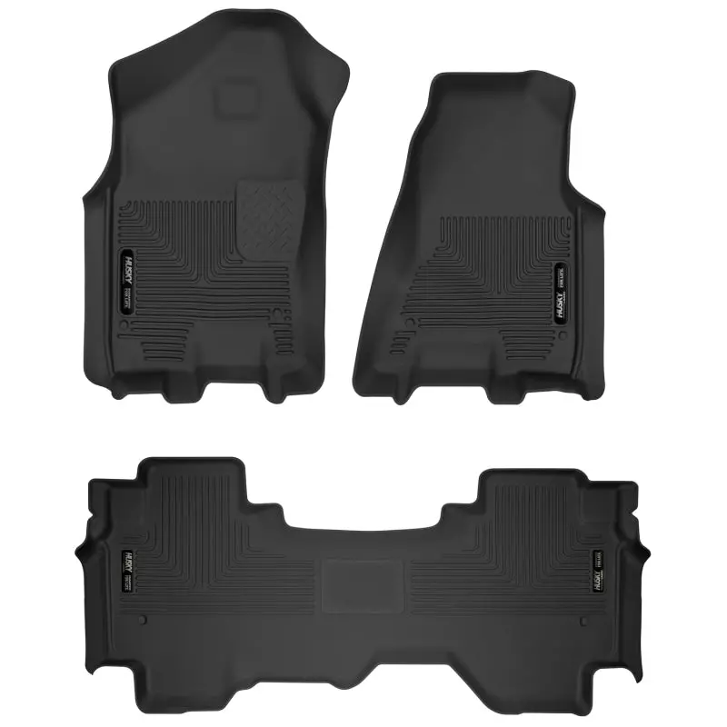 Husky Liners X-Act Floor Liner Set For 2019–2024 Dodge Ram 1500 – Front & Second-Row, Black 1