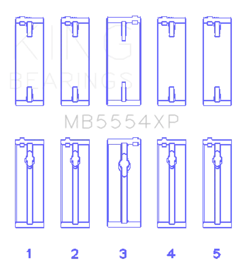 King Performance Main Bearing Set For Toyota 3Sgte Engine – Standard Size 1