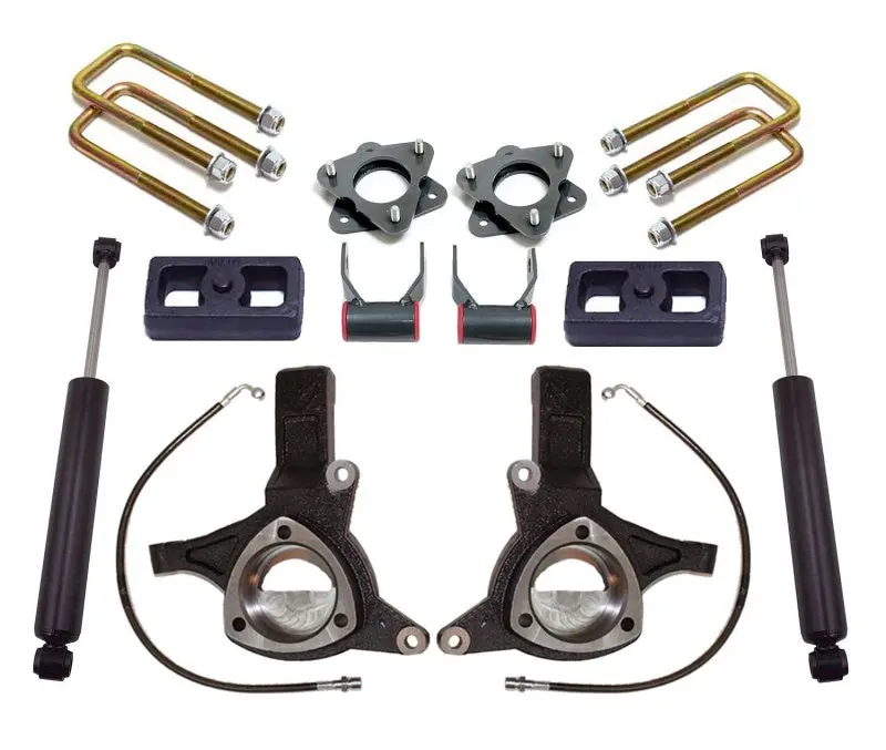 Maxtrac 7-Inch Front / 4-Inch Rear Lift Kit For 2016–2018 Gm C1500 2Wd – Includes Maxpro Spindles & Tuned Shocks 1