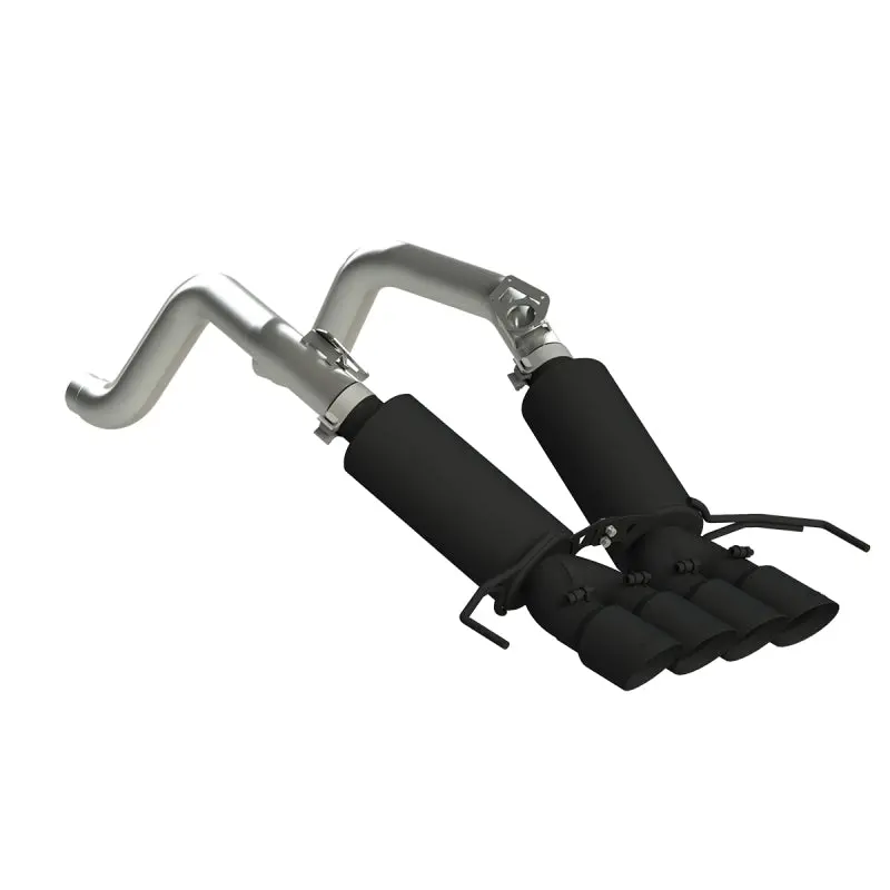 Mbrp Dual Exhaust System – 3In Black Cat-Back With 4In Quad Dual-Wall Tips For 2014–2019 Chevrolet Corvette V8 (6.2L) 1