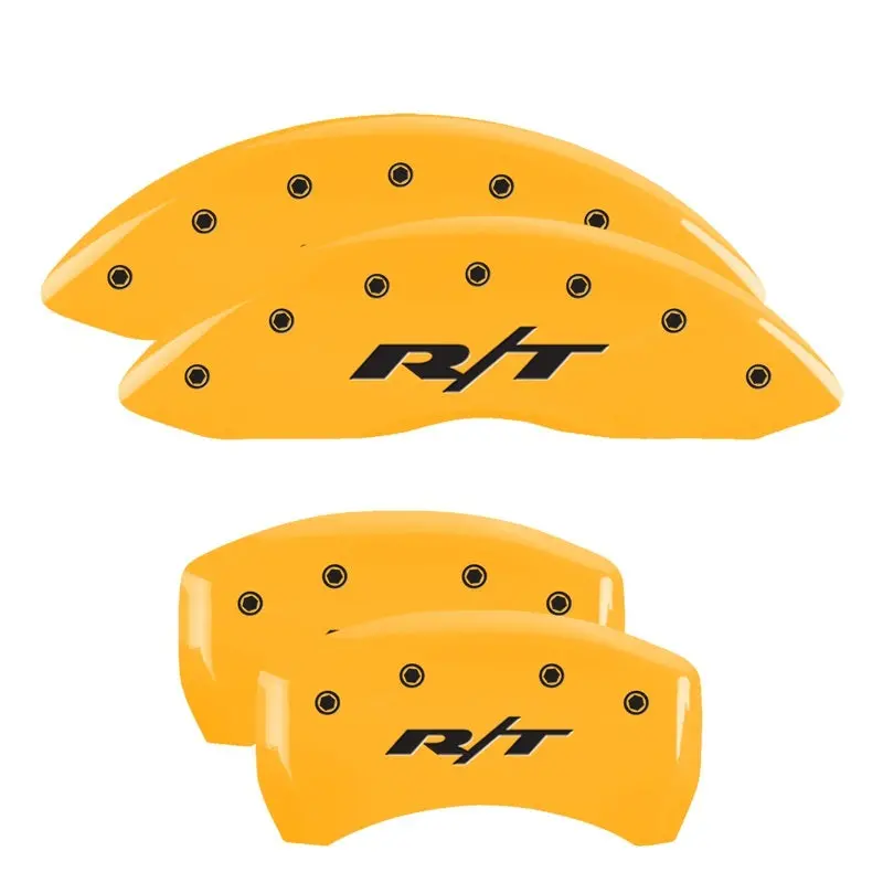 Mgp Rt1-Truck Caliper Covers For 2007 Dodge Charger – Engraved Yellow Finish With Black Char Detailing 1