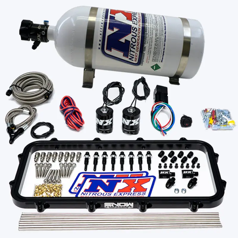 Nitrous Express Dry Direct Port Nitrous System For Holley Hi-Ram Intake – Includes 10Lb Bottle 1