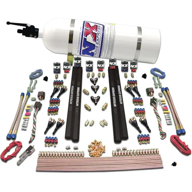 Nitrous Express Sx2 Dual-Stage Nitrous Kit With Alcohol Injection – 8-Solenoid System (200–1200 Hp), Includes Composite Bottle 1