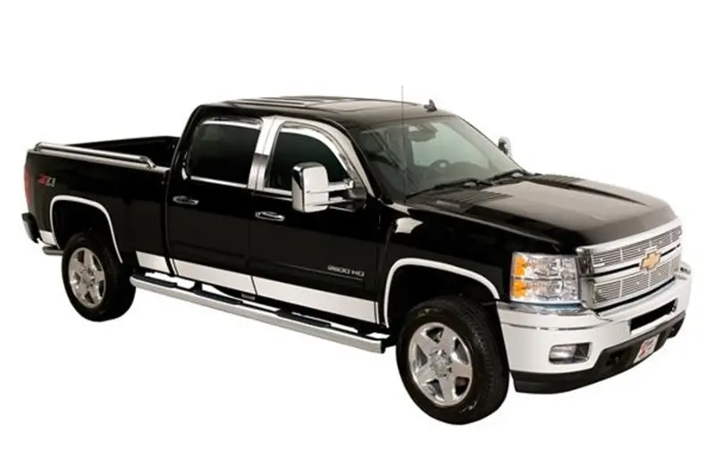 Putco Stainless Steel Rocker Panel Trim – 7-Inch Wide, 10-Piece Set For 2004–2008 Ford F-150 Regular Cab (8-Foot Box) 1