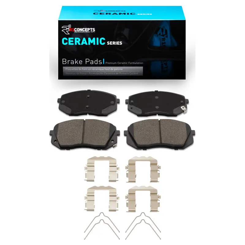 R1 Ceramic Front Brake Pad & Hardware Kit For Hyundai Elantra Gt (2017–2025) 1