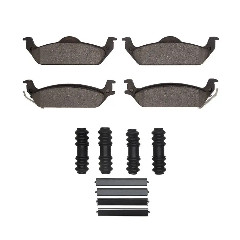 R1 Semi-Metallic Rear Brake Pad & Hardware Kit For 2003–2004 Dodge Dakota Rwd 1