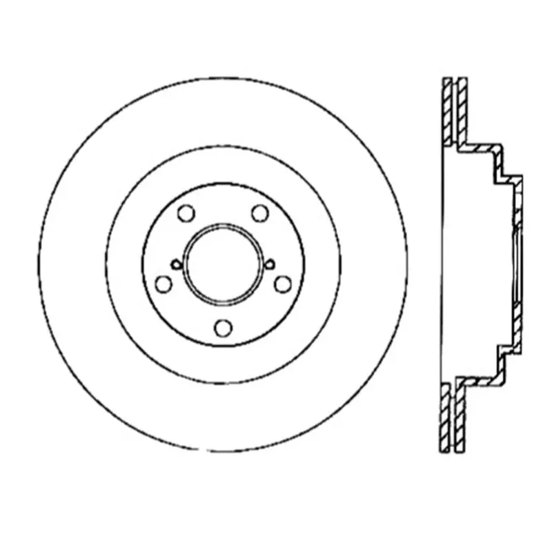 Stoptech Power Slot Slotted Rear Brake Rotor For 2006–2007 Subaru Wrx & 2005–2008 Legacy Gt 1