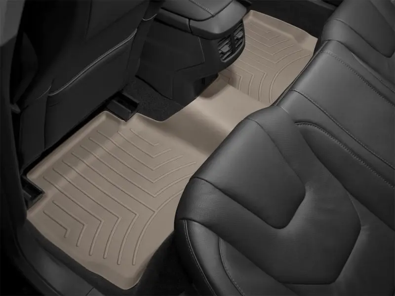 Weathertech Custom Rear Floor Liners For 2007+ Toyota Tundra Double Cab – Tan 1