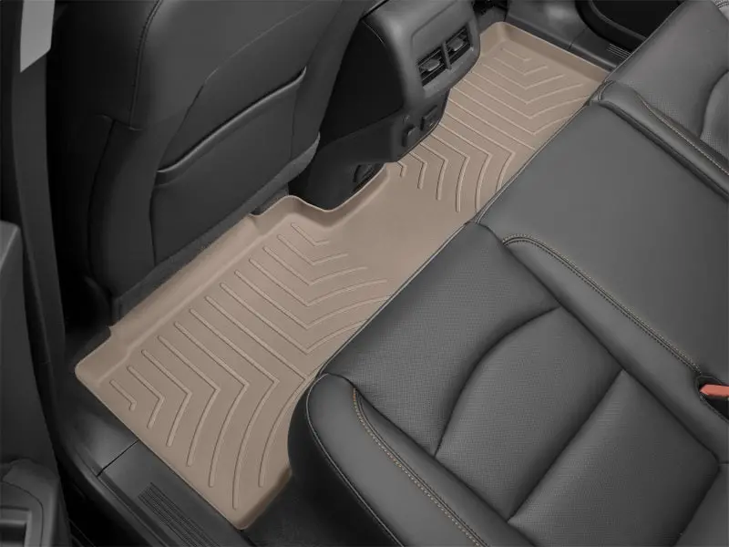 Weathertech Rear Floorliner For 2022+ Mercedes-Benz Eqs – Tan, Designed For Models With Rear Seat Wireless Charging 1