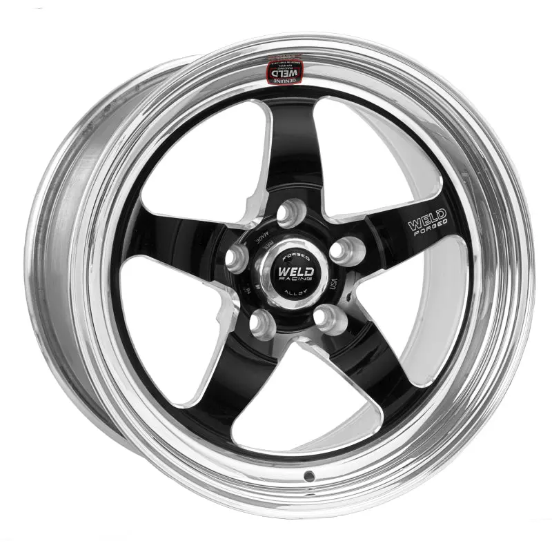 Weld S71 17X8 Inch Black Low-Pad Alloy Wheel – 5X4.5 Bolt Pattern, 4.9In Backspace, Non-Beadlock 1