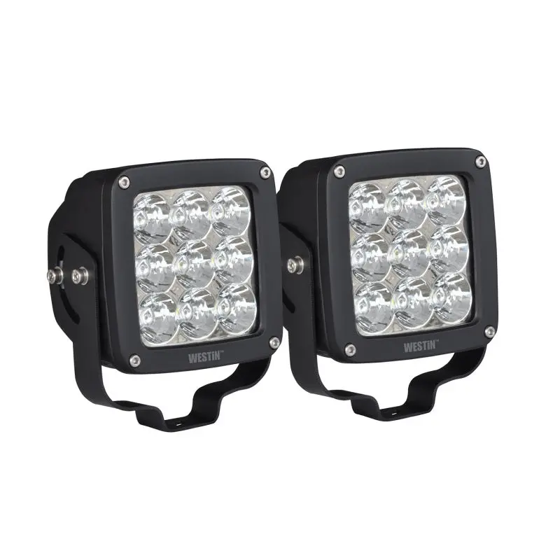 Westin Axis Led Auxiliary Light 4.5 Inch X 4.5 Inch Square Spot W/3W Osram (Set Of 2) - Black 1