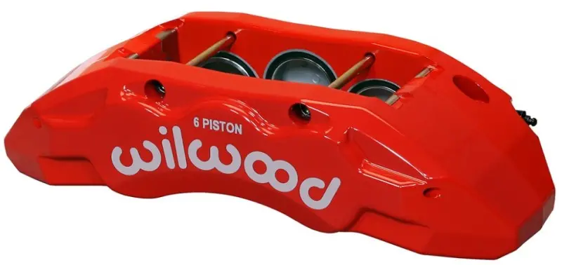 Wilwood Tx6R Left-Hand Front Caliper – Red Finish, Triple 1.62–1.75" Pistons, Compatible With 1.38" Rotors 1