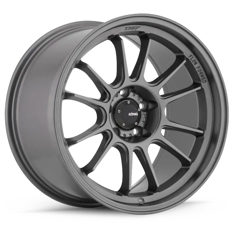 Konig Hypergram Forged Alloy Wheel – 17X9", 4X100 Bolt Pattern, Et45, Matte Grey Finish 1
