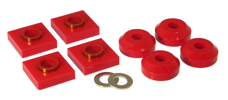 Prothane Transfer Case Mounts For 1976 & Earlier Ford F150/F250 – Red Polyurethane 1